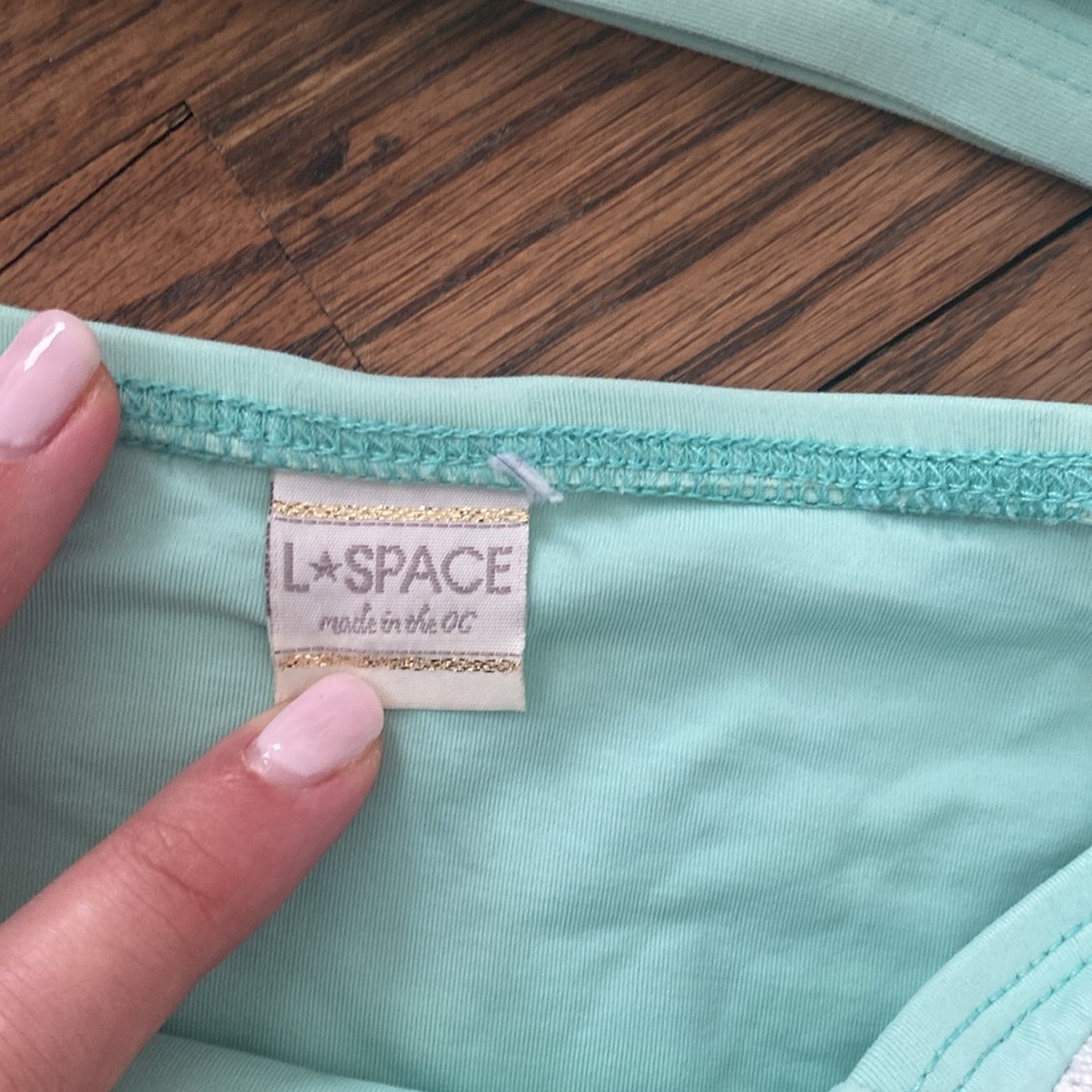 L*Space Mint Green Bikini with Lace Detail - Picture 4 of 5